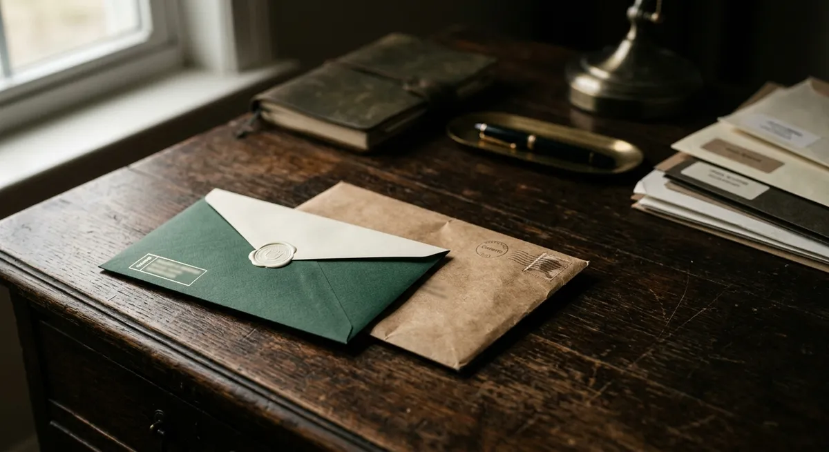 Courrier recommandé d'assurance posé sur un bureau