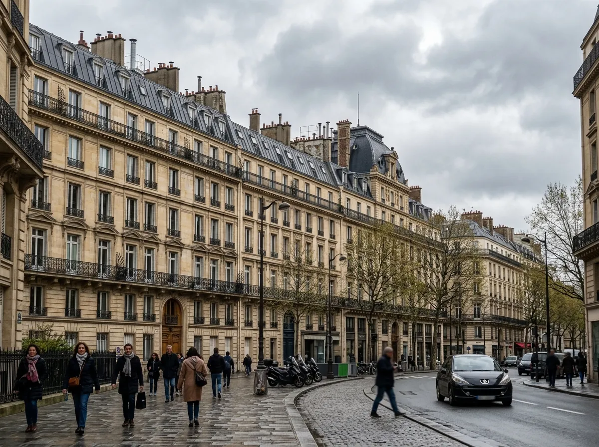 Façades haussmanniennes et toits de zinc parisiens