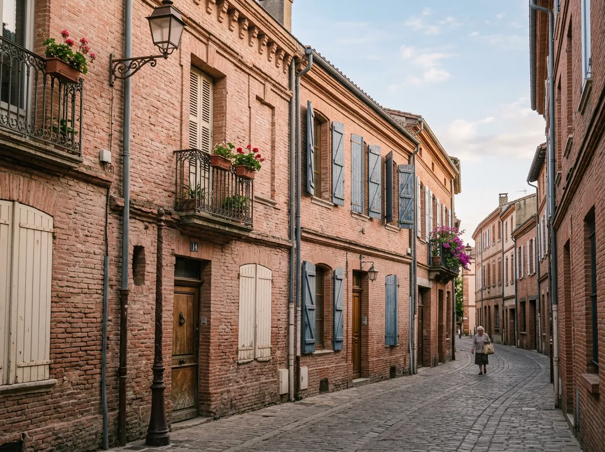 Façades en brique rose toulousaines